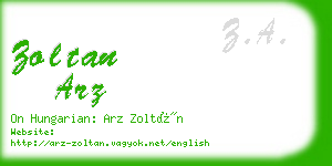 zoltan arz business card